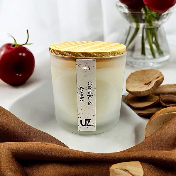 Vela Aromática Cereja e Avelã - Luxo