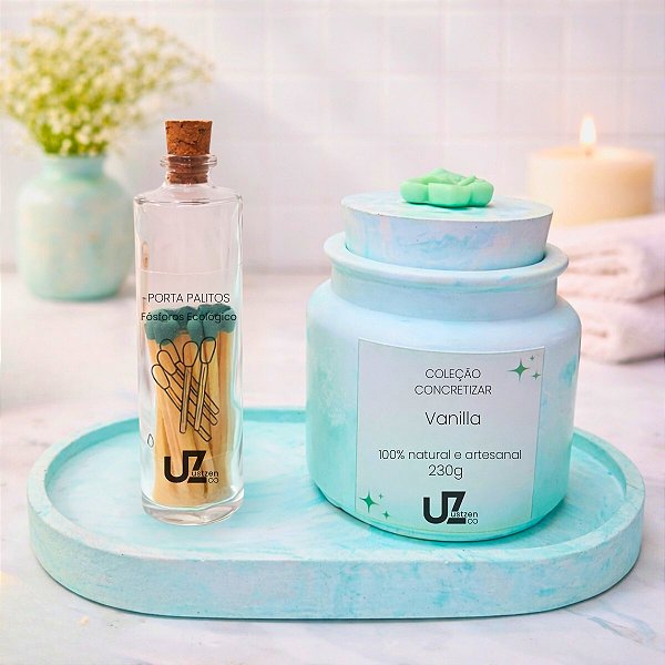 Kit Vela Aromática no Concreto - Concretizar