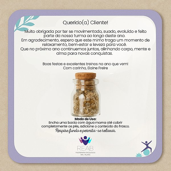 Cartão Personalizado Escalda Pés