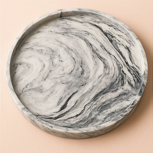 Bandeja Redonda Decorativa Concreto - Pétreo