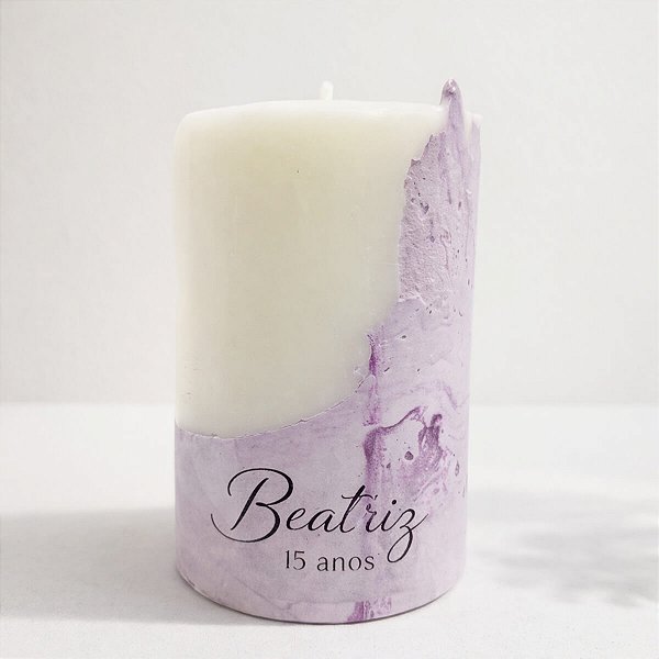 Vela Aromática Personalizada - Base de Concreto