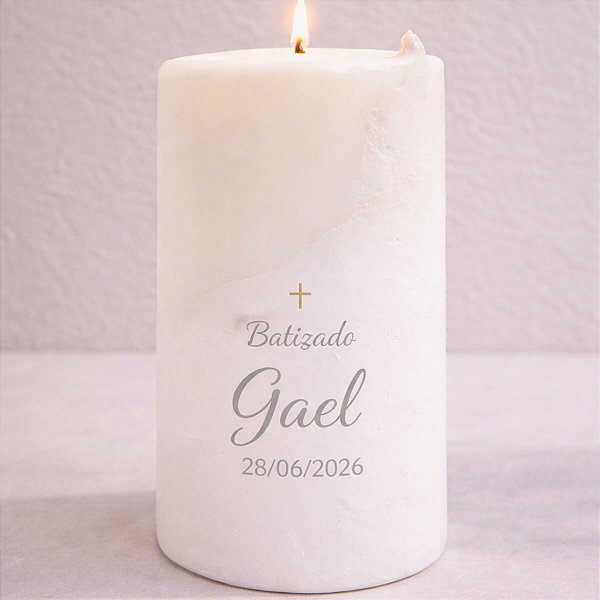 Vela Aromática Personalizada - Base de Concreto