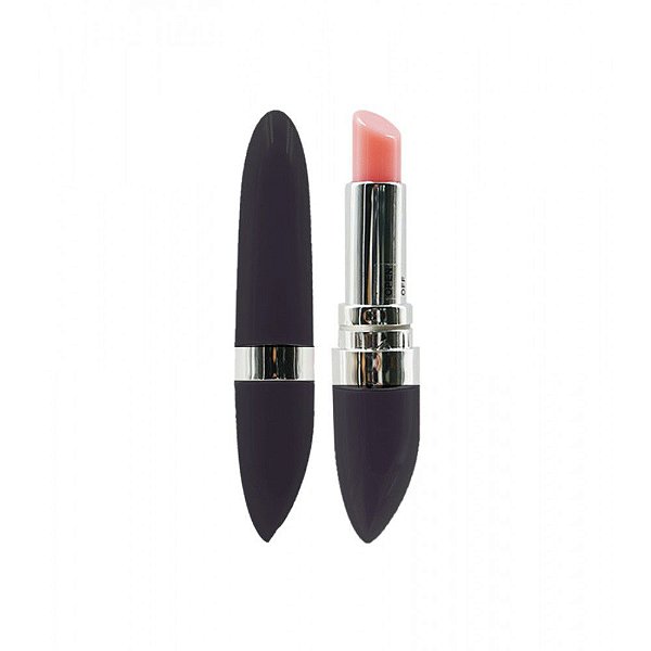 Vibrador Formato Batom - Preto - Importado