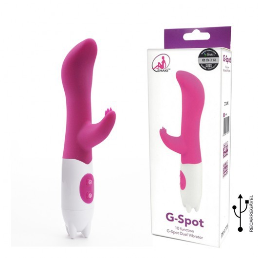 Vibrador G-spot dual recarregável 10 velocidades