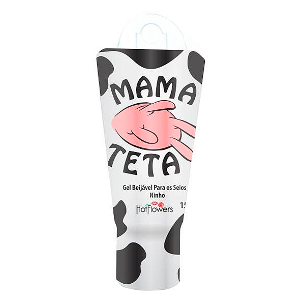 Mama Teta - Gel Beijável Com Sabor Leite Ninho - Hot Flowers