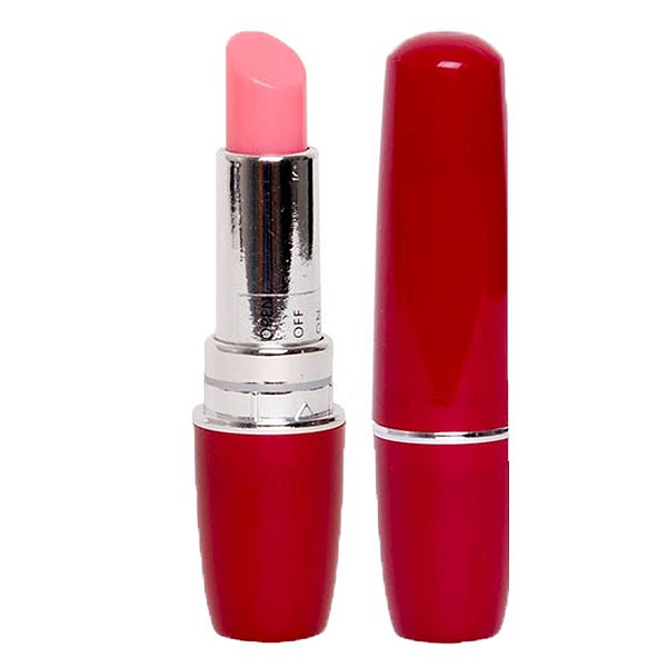 Vibrador Formato Batom - Vermelho - Importado
