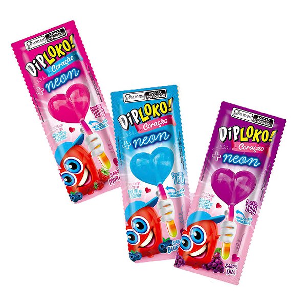 Dip Loko Coração + Haste que Brilha no Escuro 10g