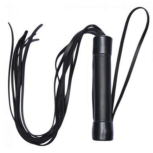 Chicote com 10 Tiras Sado - EX02 - Cor:Preto