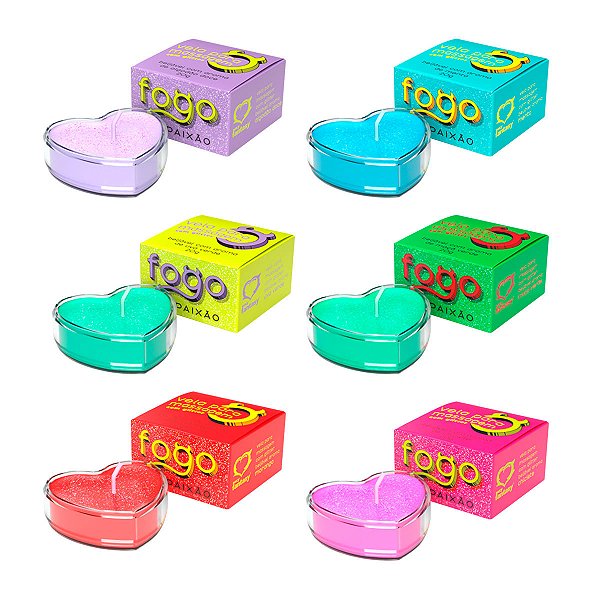 Vela Fogo da Paixão Com Glitter -
