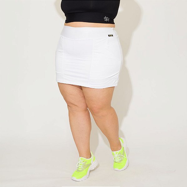 Shorts Saia Ketlyn Plus Size Branco