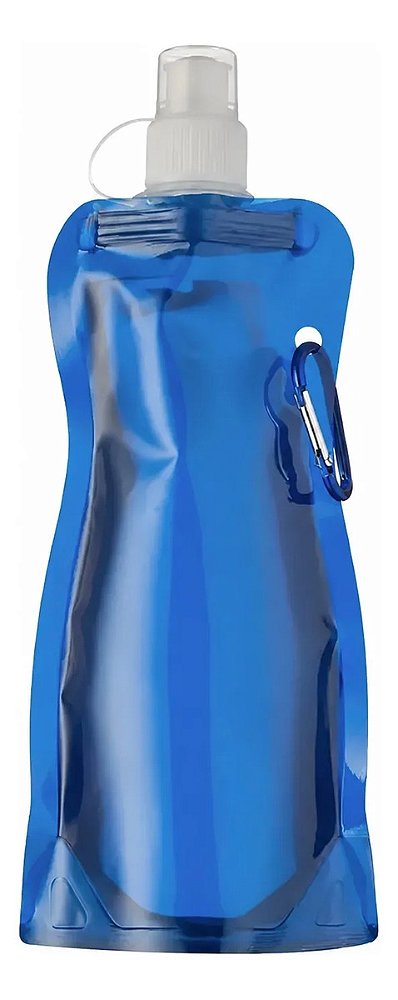 Squeeze Dobrável 500ml Garrafa de Água com Mosquetão para Brinde
