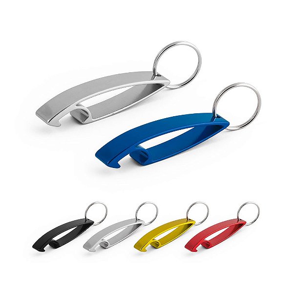 Chaveiro Abridor de Garrafas em Alumínio Modelo Clane Personalizado – Packs a partir de 100 un.