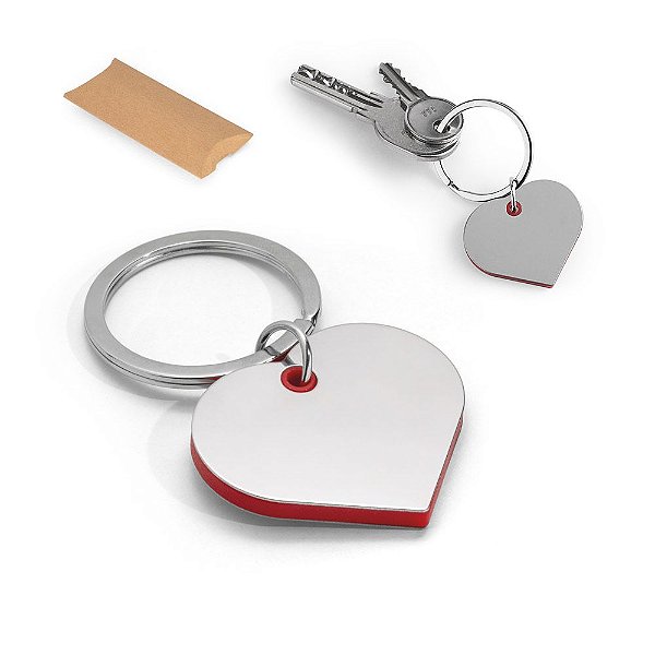 Chaveiro Coração em Metal e ABS Personalizado – Packs a partir de 100 un.