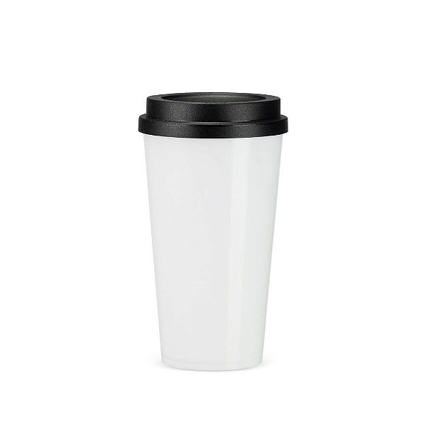 Copo Plástico 550 ml Branco com Detalhe Colorido Personalizado – Packs a partir de 50 un.