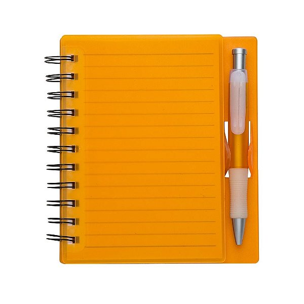 Caderno Capa Plástica Wire-O com Caneta Personalizado – Packs a partir de 50 un.