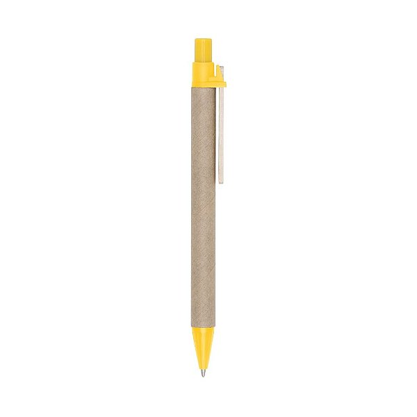Caneta Reciclável de Papelão com Clip de Madeira Personalizada – Packs a partir de 50 un.