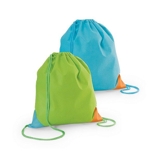 Mochila Saco Non-Woven com Cantos Coloridos Personalizada – Packs a partir de 50 un.
