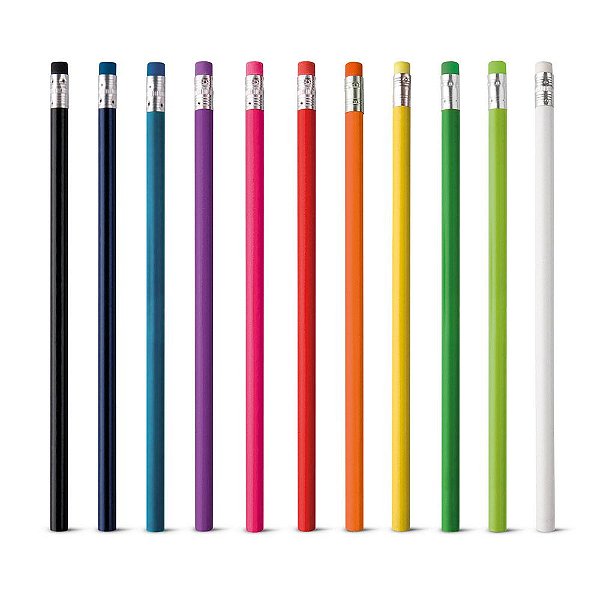Lápis Colorido com Borracha Personalizado – Packs a partir de 50 un.