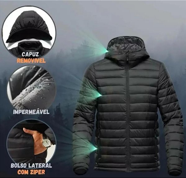 Jaqueta Puffer com Capuz Removível Personalizada – Packs a partir de 5 un.