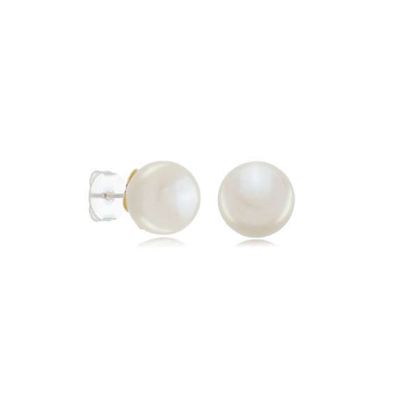 Cartela de brincos Pérola 4mm - Prata 925 (Contém 12 Pares)