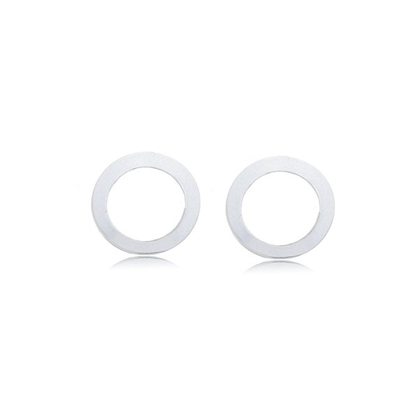 Cartela de brincos vazados - Redondo G - Prata 925 (12 pares)