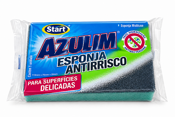 ESPONJA DUPLAFACE ANTIRRISCO AZULIM AZUL