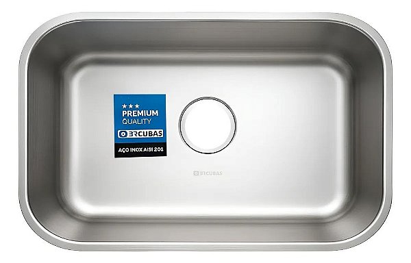 Cuba de Aço Inox 201 com Acabamento Escovado