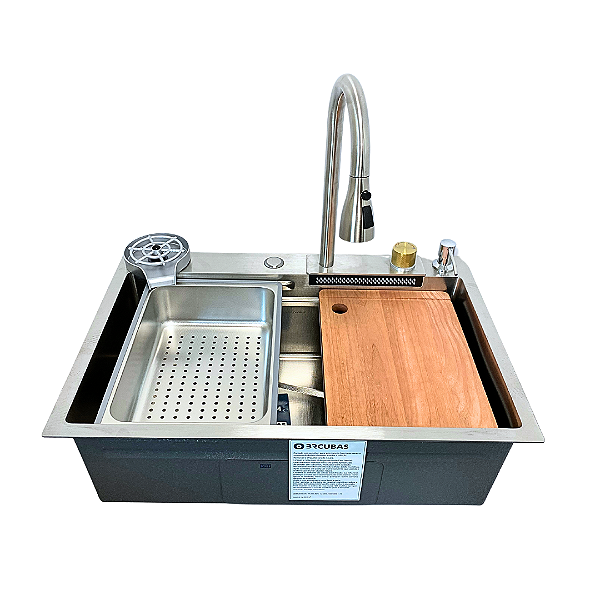 CUBA DE AÇO INOX 201-0992- 680X460X230MM ESPESSURA 0,8MM ACABAMENTO ESCOVADO