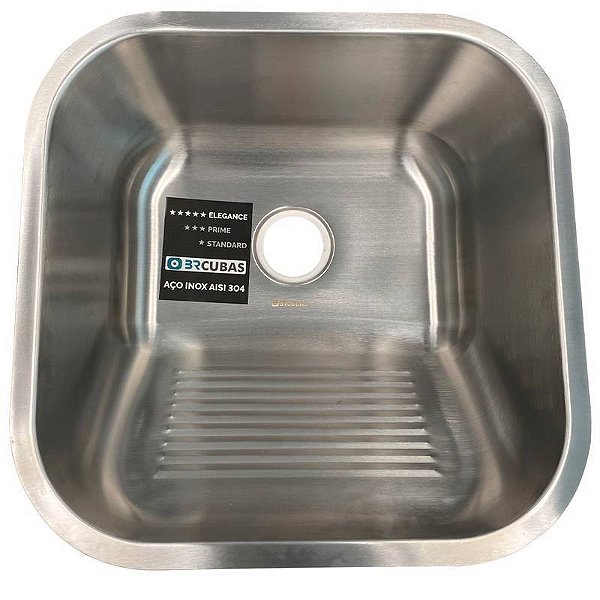 TANQUE DE ACO INOX 304-0948-400X400X215MM ESPESSURA 0.8MM ACABAMENTO ESCOVADO
