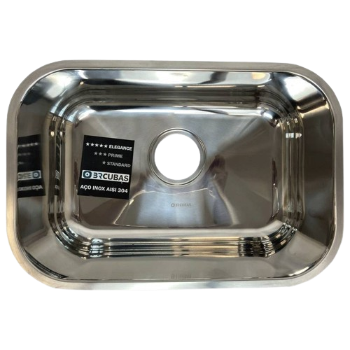 CUBA DE ACO INOX 304-0923- 470X305X170MM ESPESSURA 0.7MM ACABAMENTO POLIDO