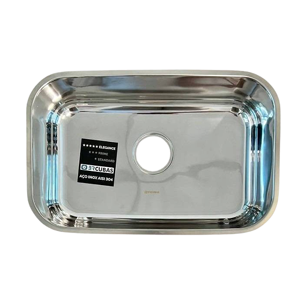 CUBA DE ACO INOX 304-0924- 560X340X170MM ESPESSURA 0.7MM ACABAMENTO POLIDO