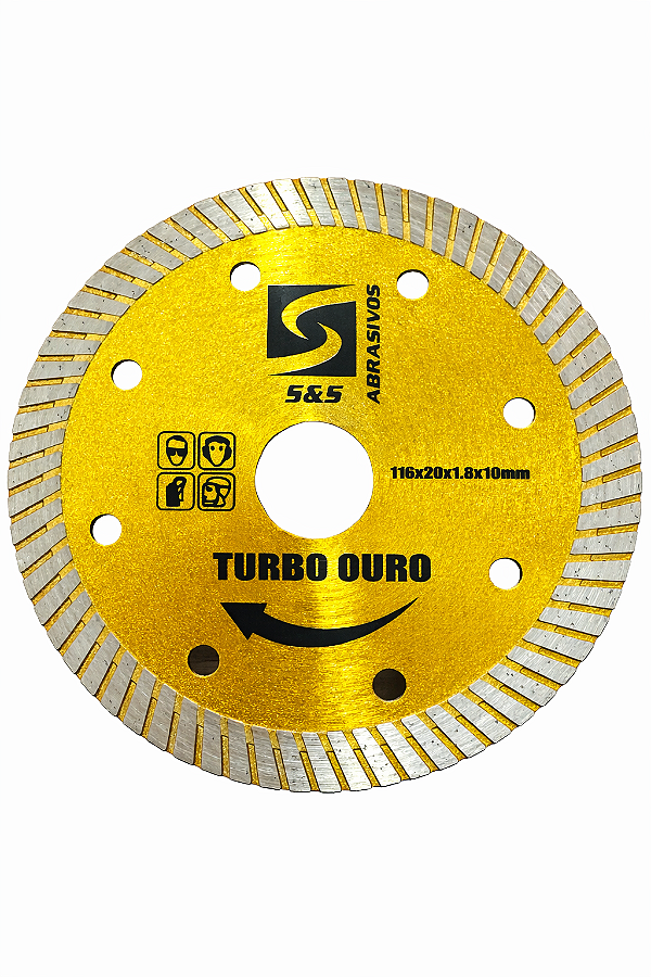 DISCO DIAMANTADO 110X20X1.8X10MM TURBO OURO