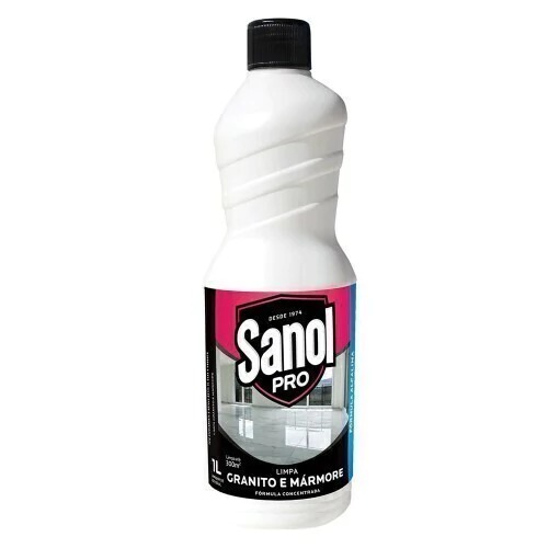 Limpa Granito e Mármore Sanol Pro 1L - Limpeza Profissional e Brilho Intenso