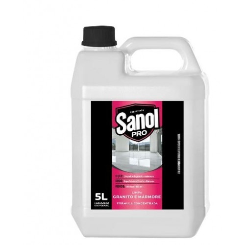 Limpa Granito e Mármore Sanol Pro 5L - Limpeza Profunda e Brilho Preservado