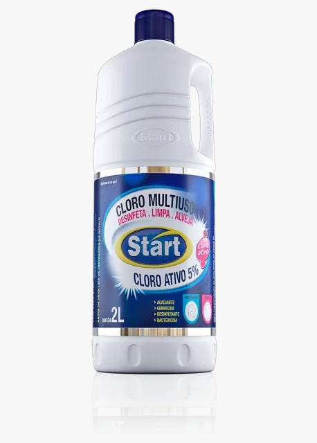 Cloro Líquido 5% Start – Desinfecção Profunda e Brancura Impecável (2 Litros)