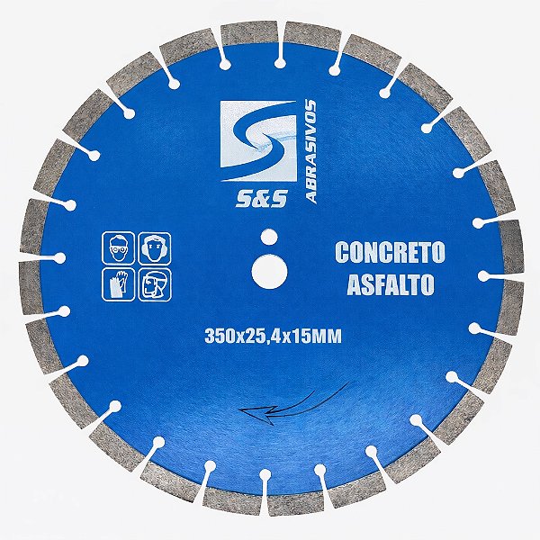 Disco de corte 350mm para concreto e asfalto