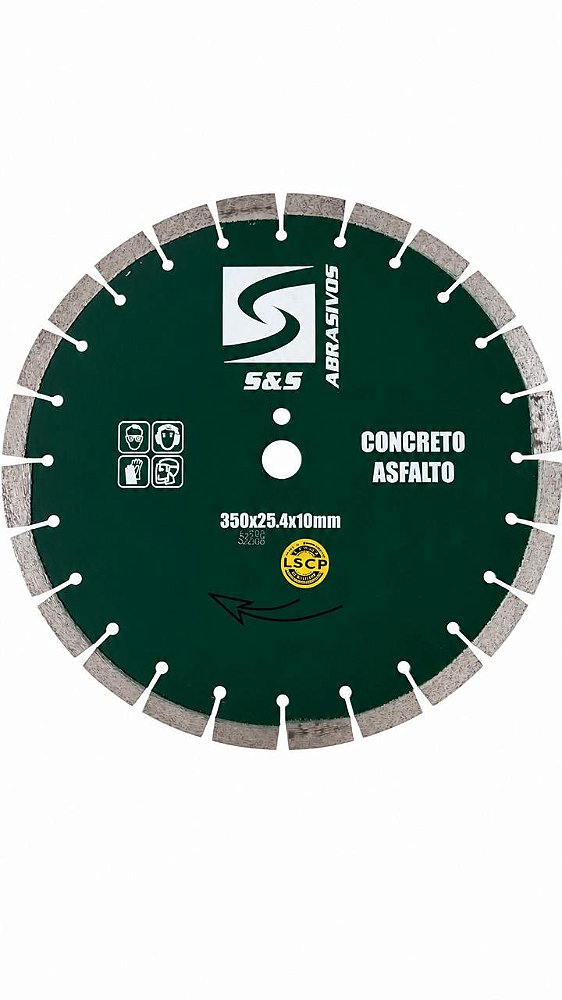 Disco de Corte Diamantado Pemium 350mm p/ concreto/asfalto