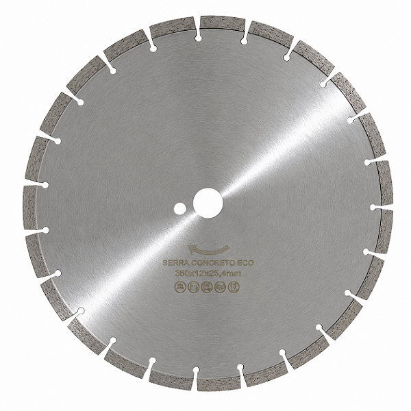 DISCO DE CORTE DIAMANTADO ECO 350mm PARA CONCRETO - S&S