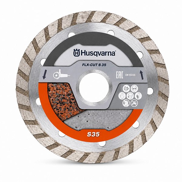 DISCO DE CORTE DIAMANTADO TURBO ORIGINAL HUSQVARNA 110mm FLX-CUT S35