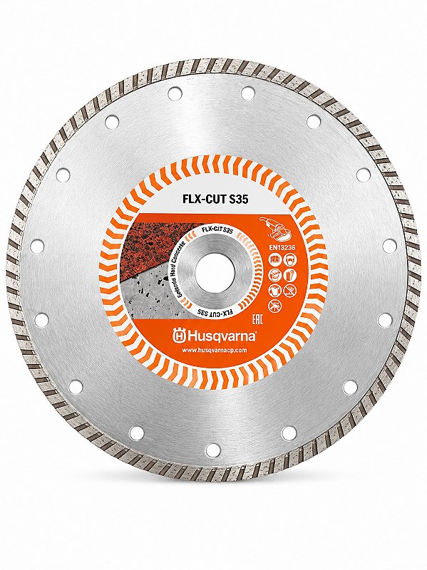 DISCO DE CORTE DIAMANTADO TURBO ORIGINAL HUSQVARNA 230mm FLX-CUT S35