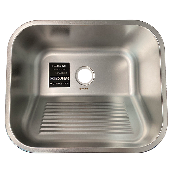 TANQUE INOX 304 - 500X400X225MM ESPESSURA 0.8MM ACABAMENTO ACETINADO