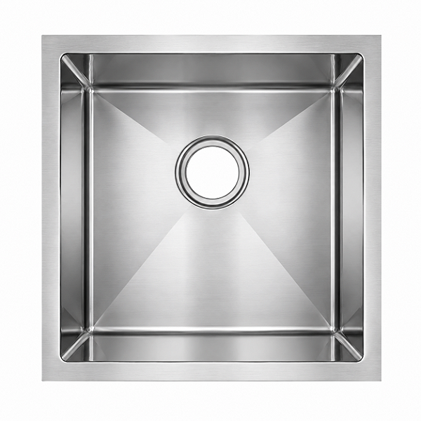 CUBA INOX 201 - 440X440X215MM ESPESSURA 0.8MM ACABAMENTO ESCOVADO