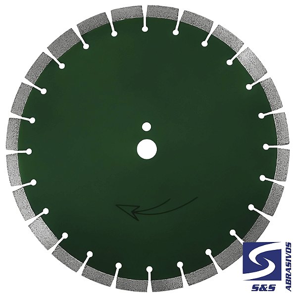 Disco de Serra 350mm verde Para Corte de Concreto