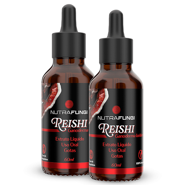 KIT 2 Extratos de Cogumelo Reishi. 60 mL Cada.