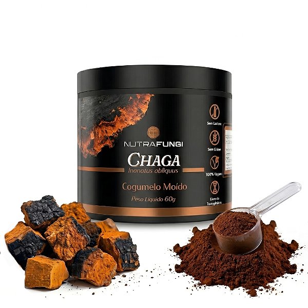 Cogumelo Chaga em Pó. 60g.