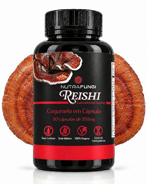 Cogumelo Reishi em Cápsulas. 110 Caps 550 mg.