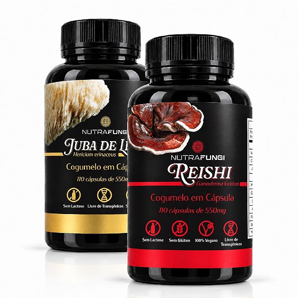 Kit Juba de Leão e Reishi em Cápsulas