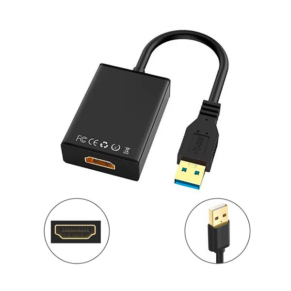 Adaptador USB 3.0 Macho para HDMI Fêmea C2N