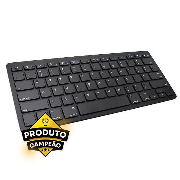 Teclado Wireless Keyboard Kapbom KA-689 Bluetooth Smartphone Tablet TV Preto