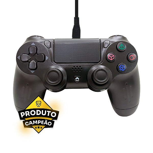 Controle Com Fio Compatível PS4 Knup Preto